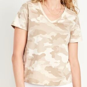 Old Navy Tan Camo Short Sleeve Tee